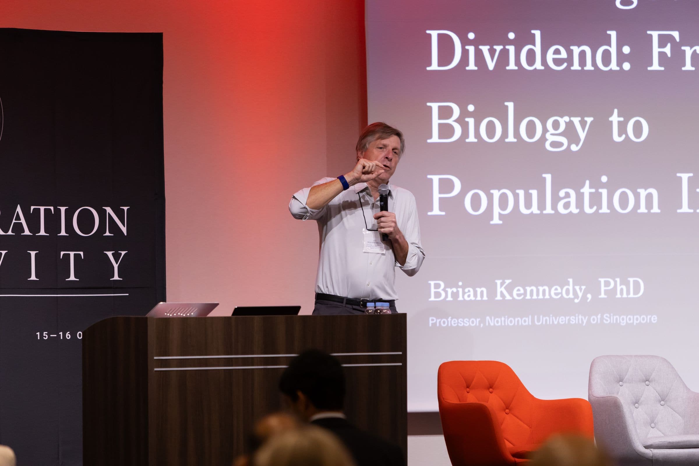 Brian Kennedy presenting The Longevity Dividend