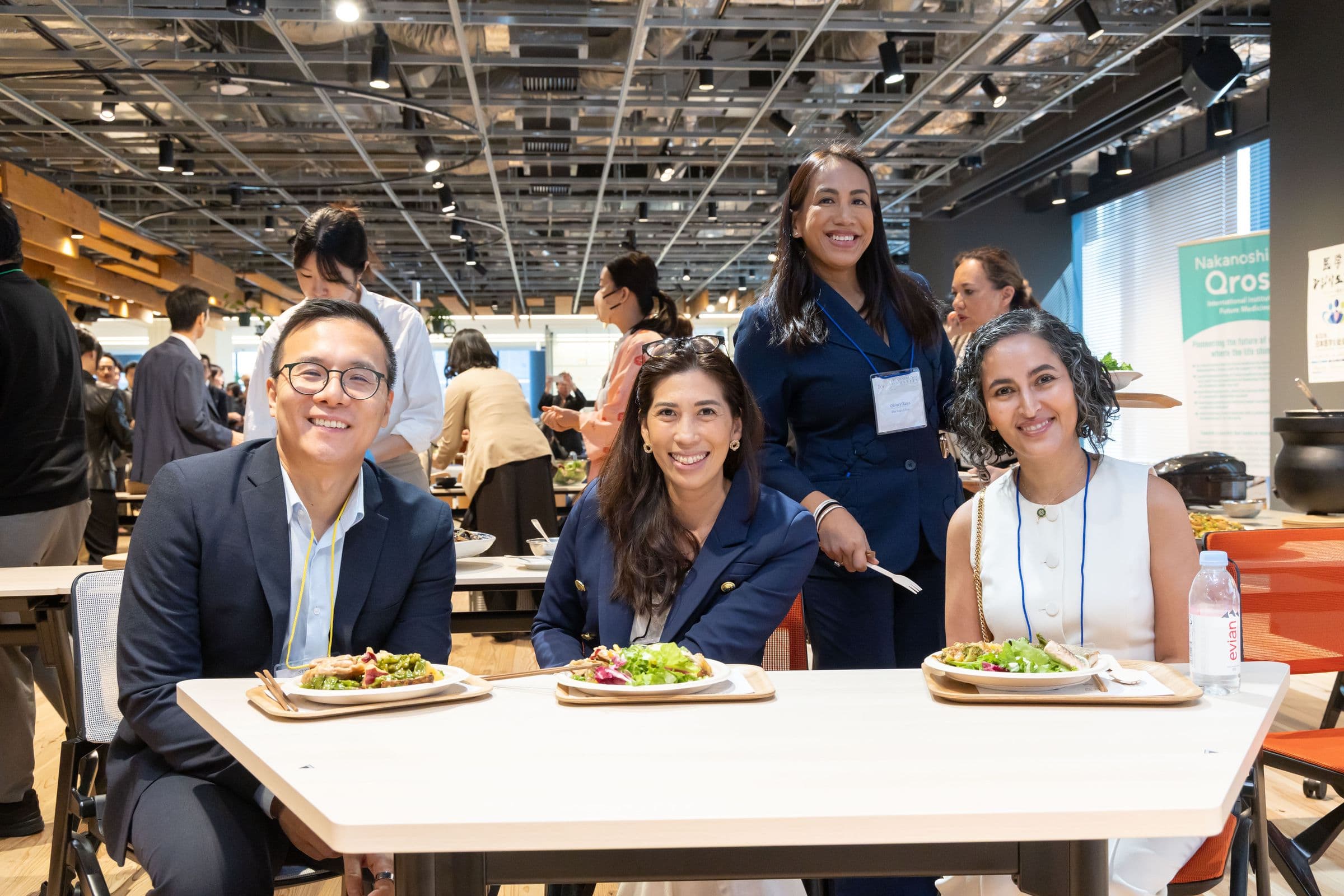Attendees sharing lunch at the venue