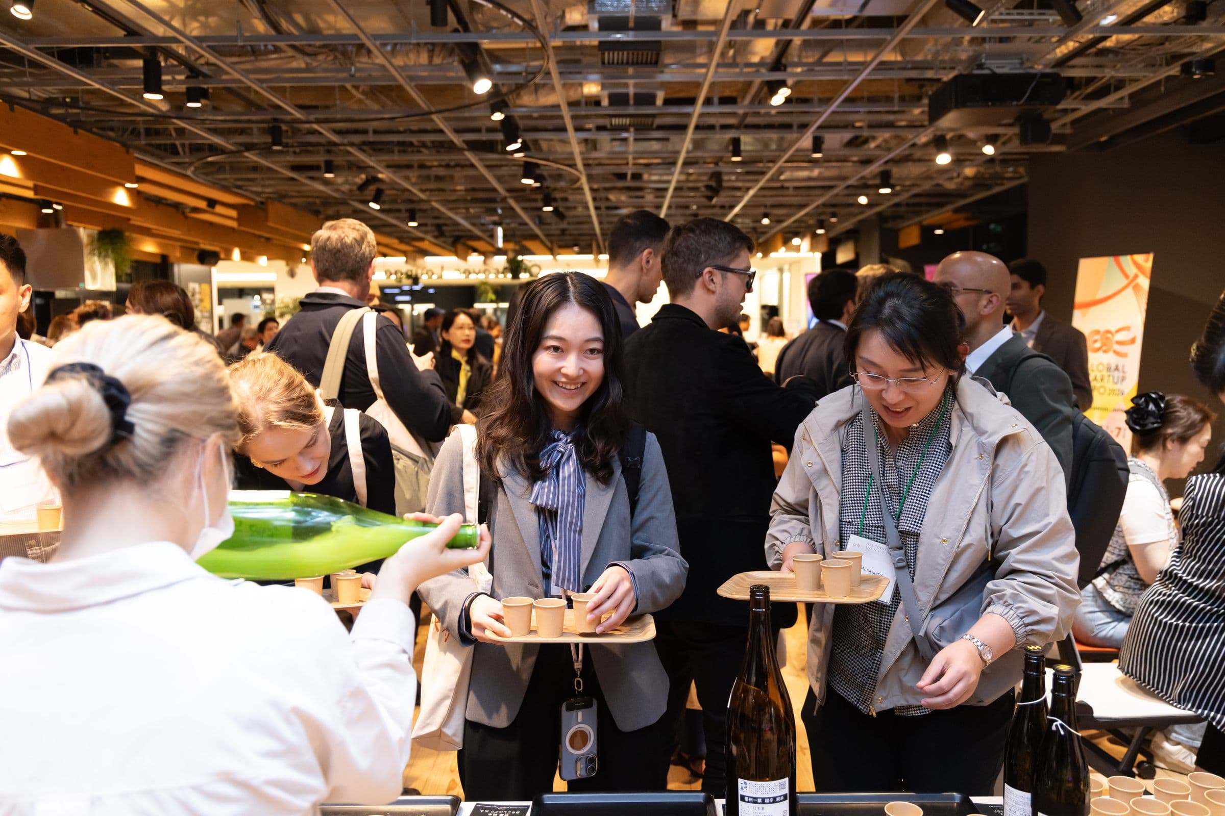 Guests at the sake tasting